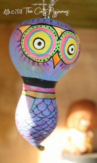 Painted Owl Gourd 7